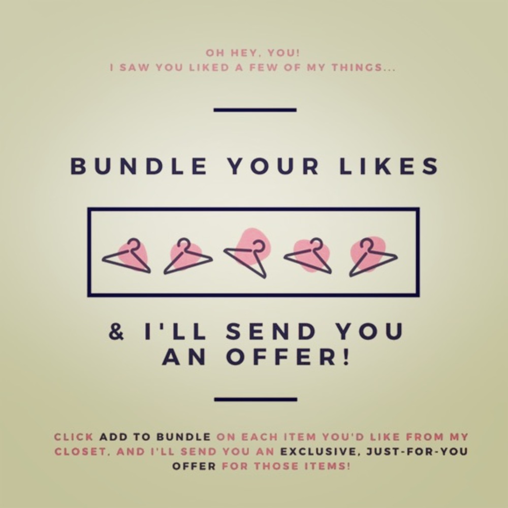 ✨BUNDLE YOUR LIKES AND I’LL SEND YOU AN OFFER ✨